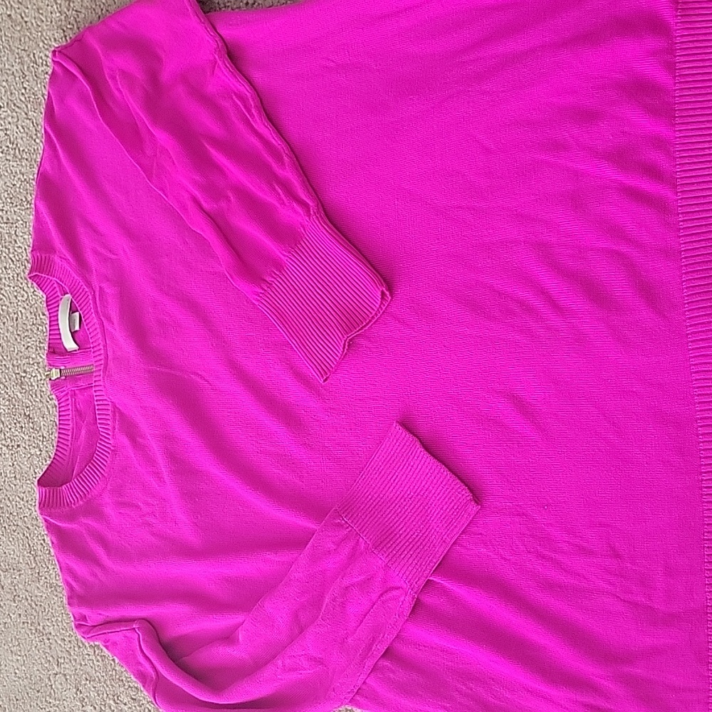 Valentines Day Hot Pink sweater with a zippered back!